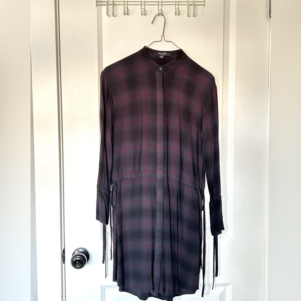 All Saints Plaid Cotton Dress